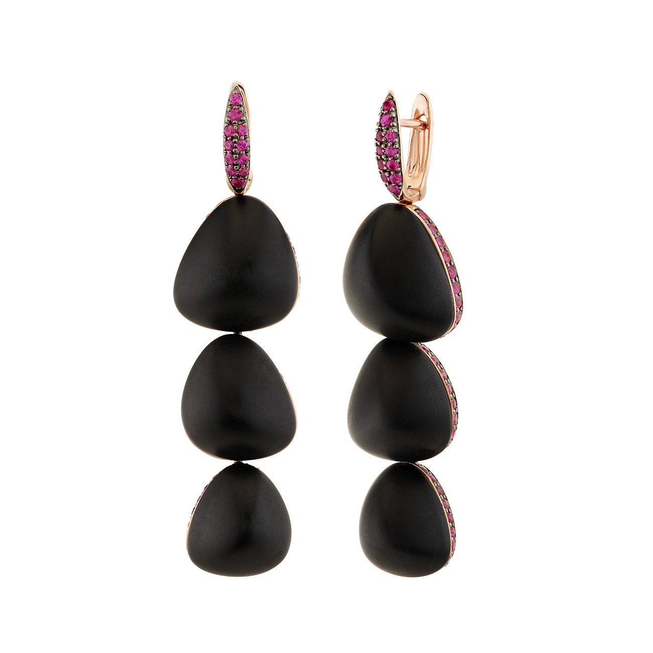 deBoulle Collection Onyx Peek A Boo Dangle Earrings