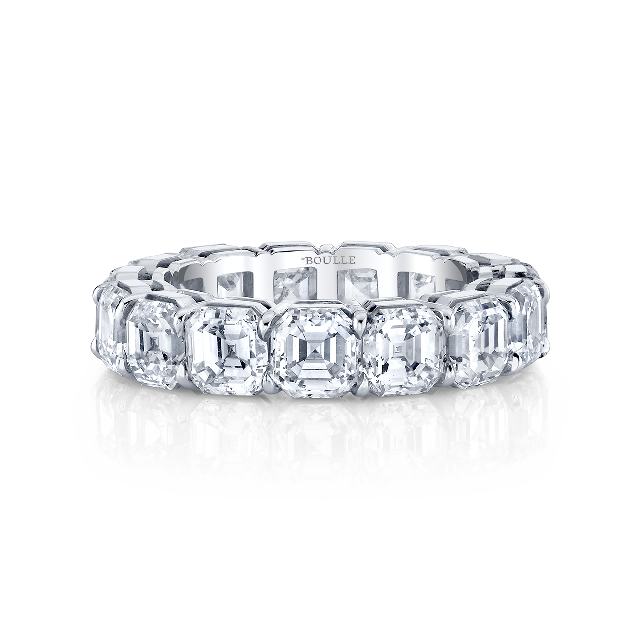 deBoulle Bridal Collection Eternity Band with Asscher Cut Diamonds