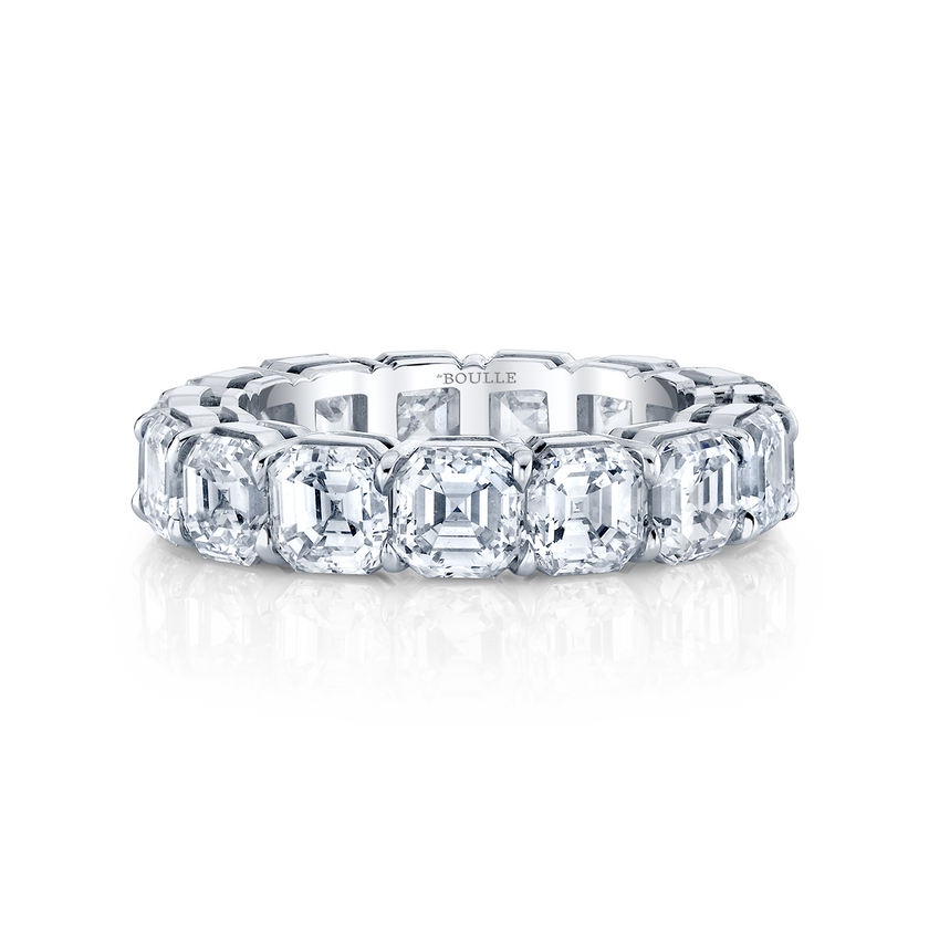 deBoulle Bridal Collection Eternity Band with Asscher Cut Diamonds
