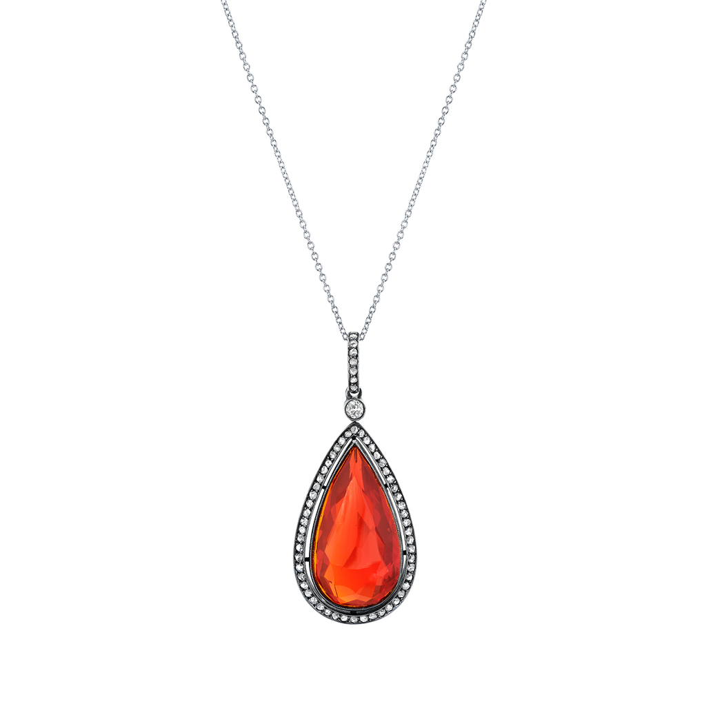 deBoulle Estate Collection Fire Opal Pendant
