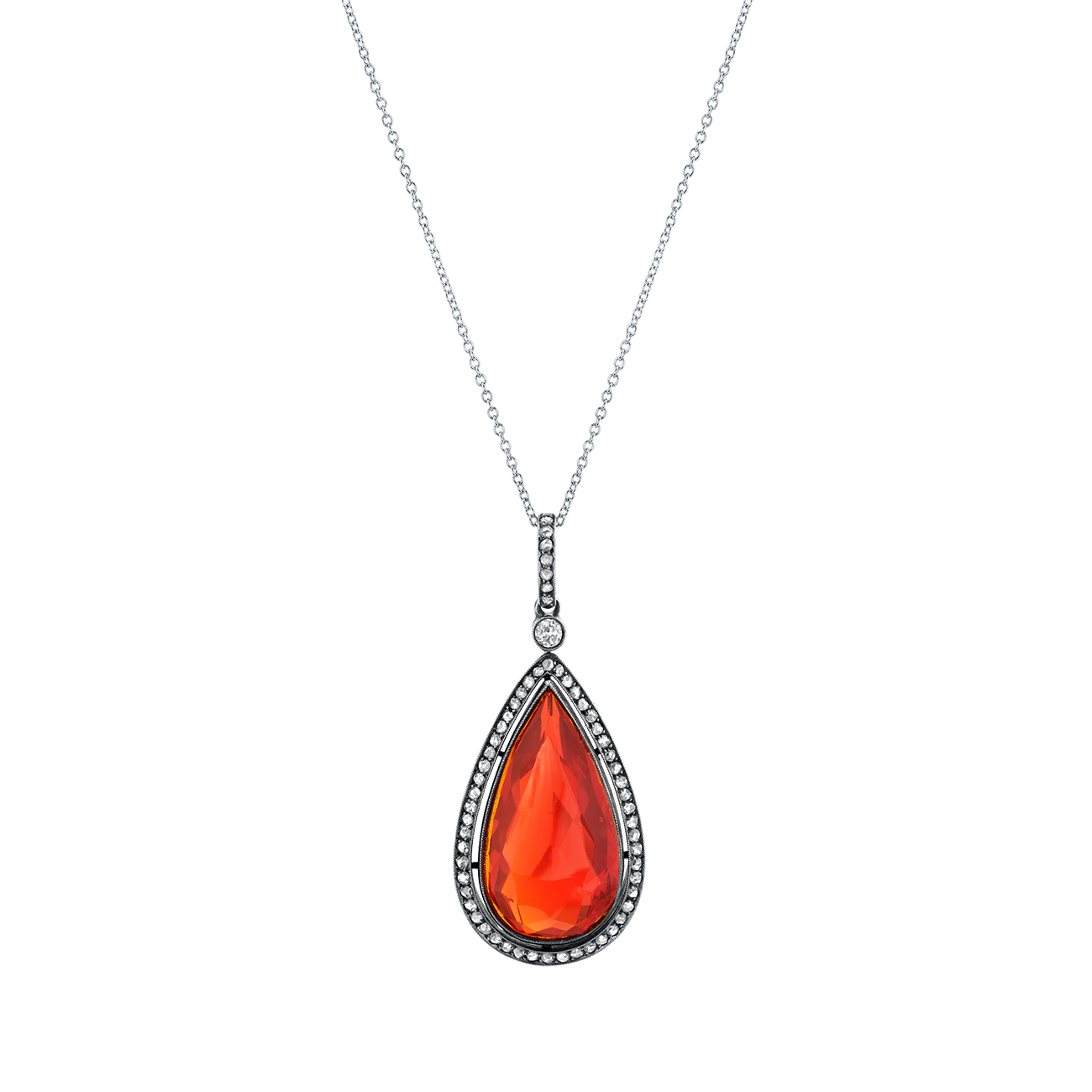 deBoulle Estate Collection Fire Opal Pendant