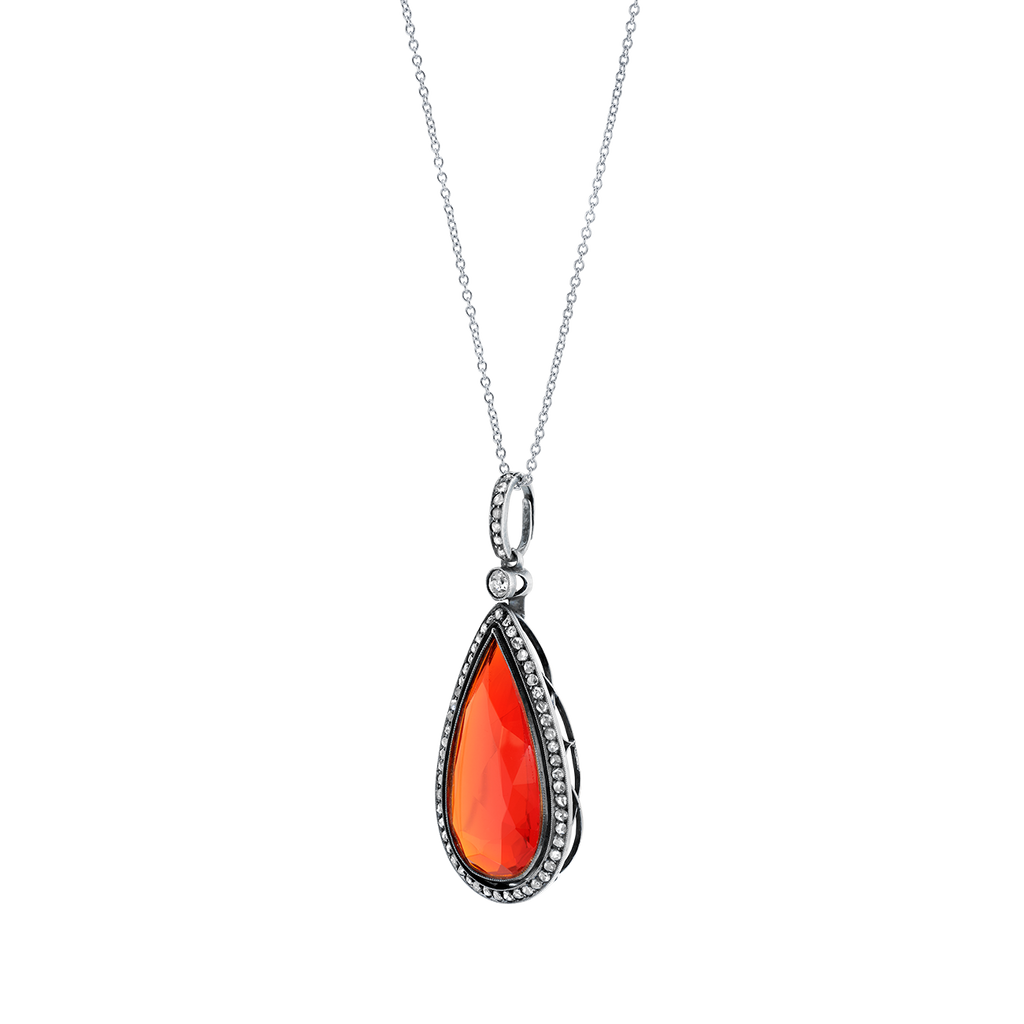 deBoulle Estate Collection Fire Opal Pendant