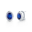 deBoulle Collection Oval Sapphire and Diamond Earrings