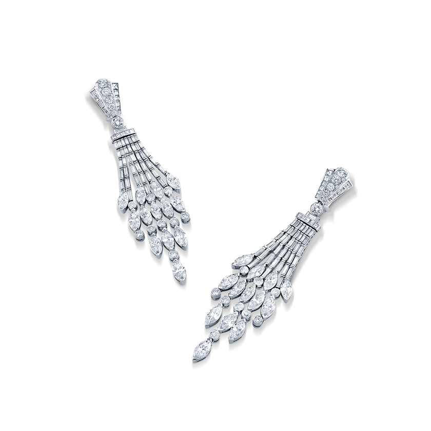deBoulle High Jewelry Diamond Chandelier Earrings
