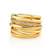deBoulle Collection Interwoven Diamond Band in Yellow Gold