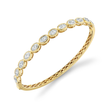 deBoulle Collection East-West Oval Diamond Bangle in Yellow Gold