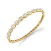 deBoulle Collection East-West Oval Diamond Bangle in Yellow Gold