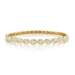 deBoulle Collection East-West Oval Diamond Bangle in Yellow Gold