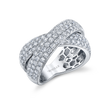 deBoulle Collection Diamond Infinity Crossover Ring