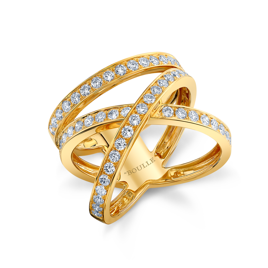 deBoulle Collection X Ring in Yellow Gold