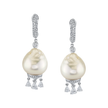 deBoulle Collection Diamond and South Sea Pearl Earrings