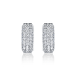 deBoulle Collection Diamond Square Hoop Earrings in White Gold