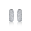 deBoulle Collection Diamond Square Hoop Earrings in White Gold