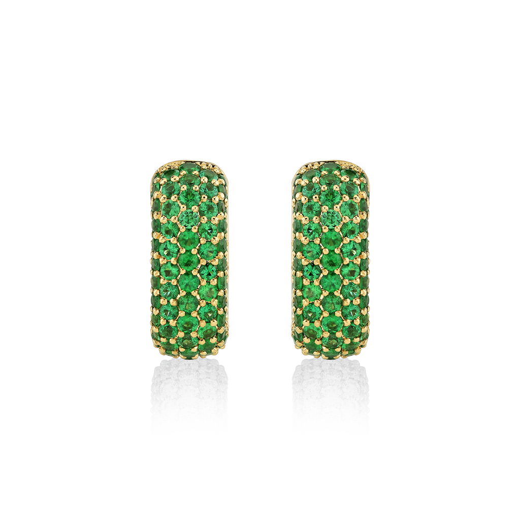 deBoulle Collection Emerald Square Hoop Earrings