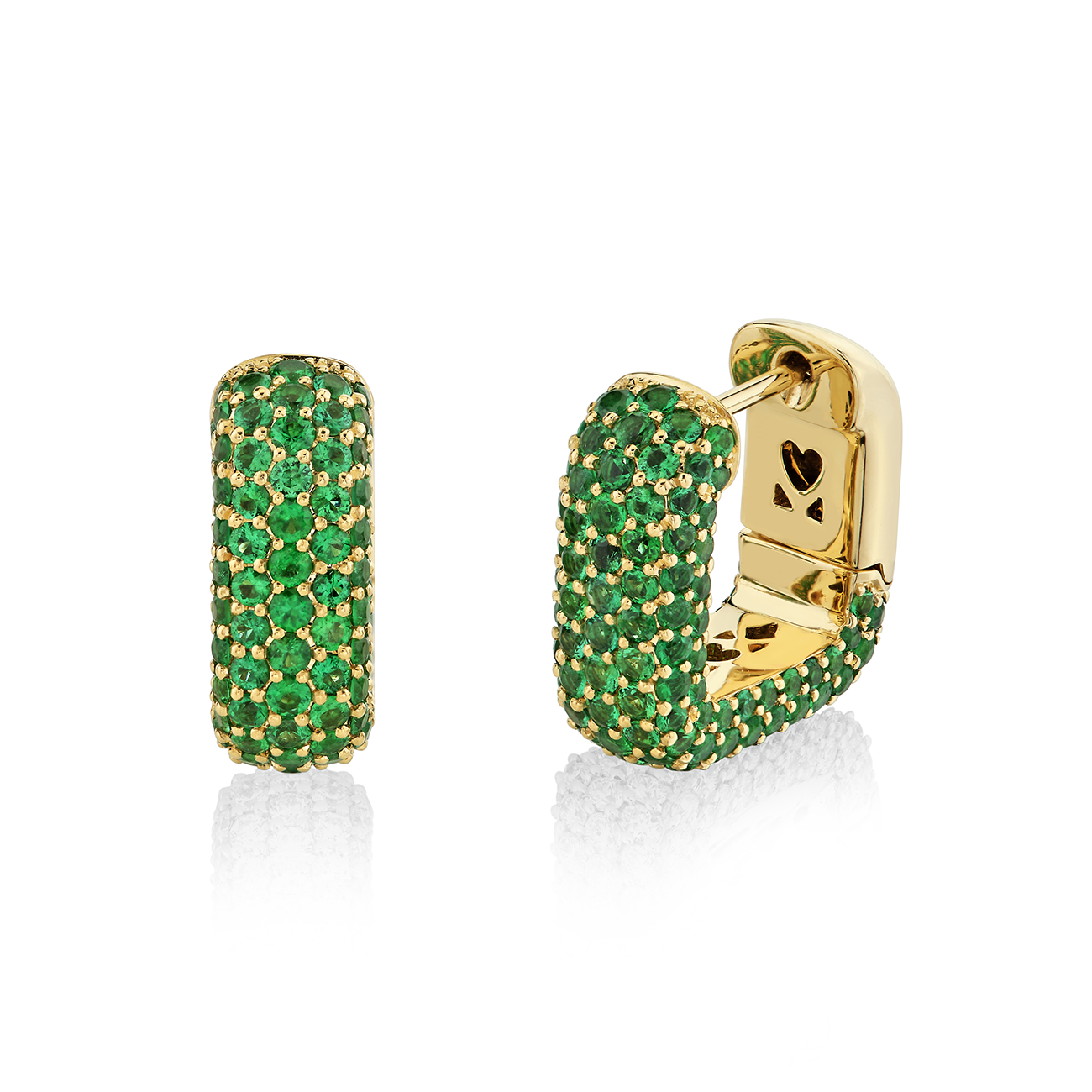 deBoulle Collection Emerald Square Hoop Earrings