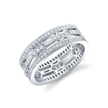 deBoulle Collection Stacked Grace Ring in White Gold