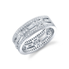 deBoulle Collection Stacked Grace Ring in White Gold