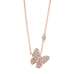 deBoulle Collection Papillion Necklace in Rose Gold
