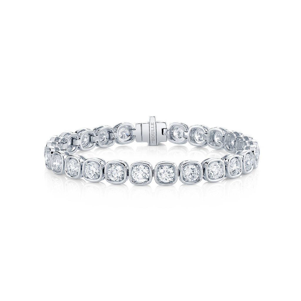 deBoulle High Jewelry Classic Tennis Bracelet in White Gold
