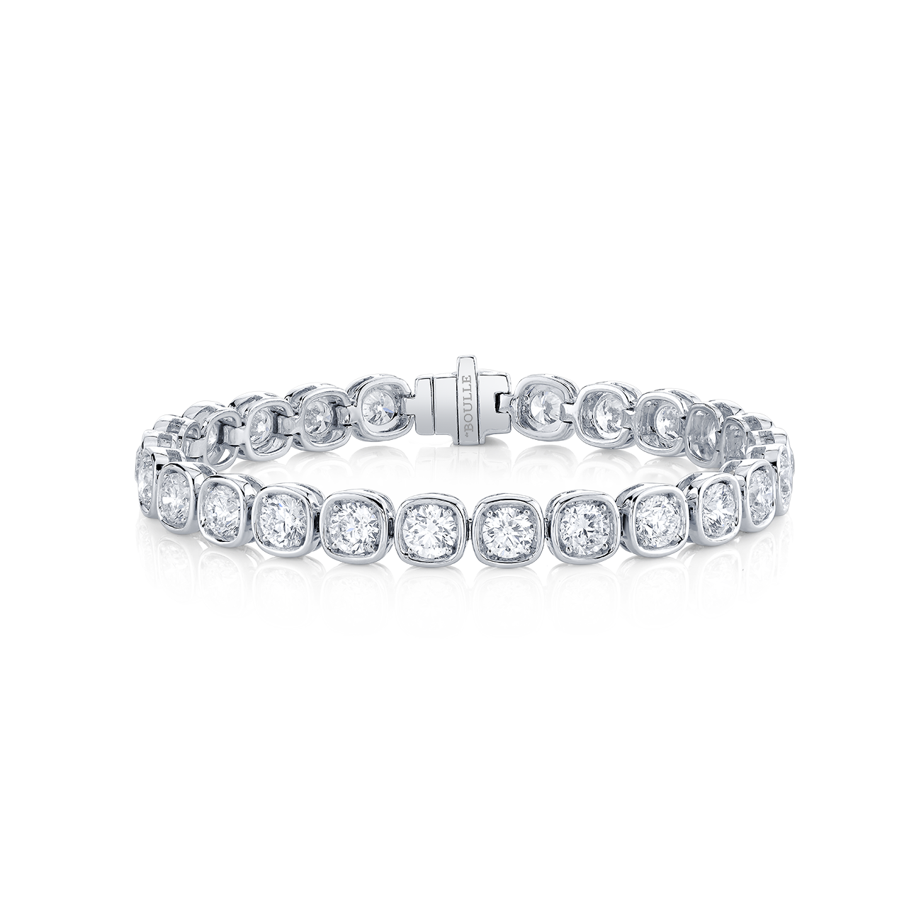 deBoulle High Jewelry Classic Tennis Bracelet in White Gold