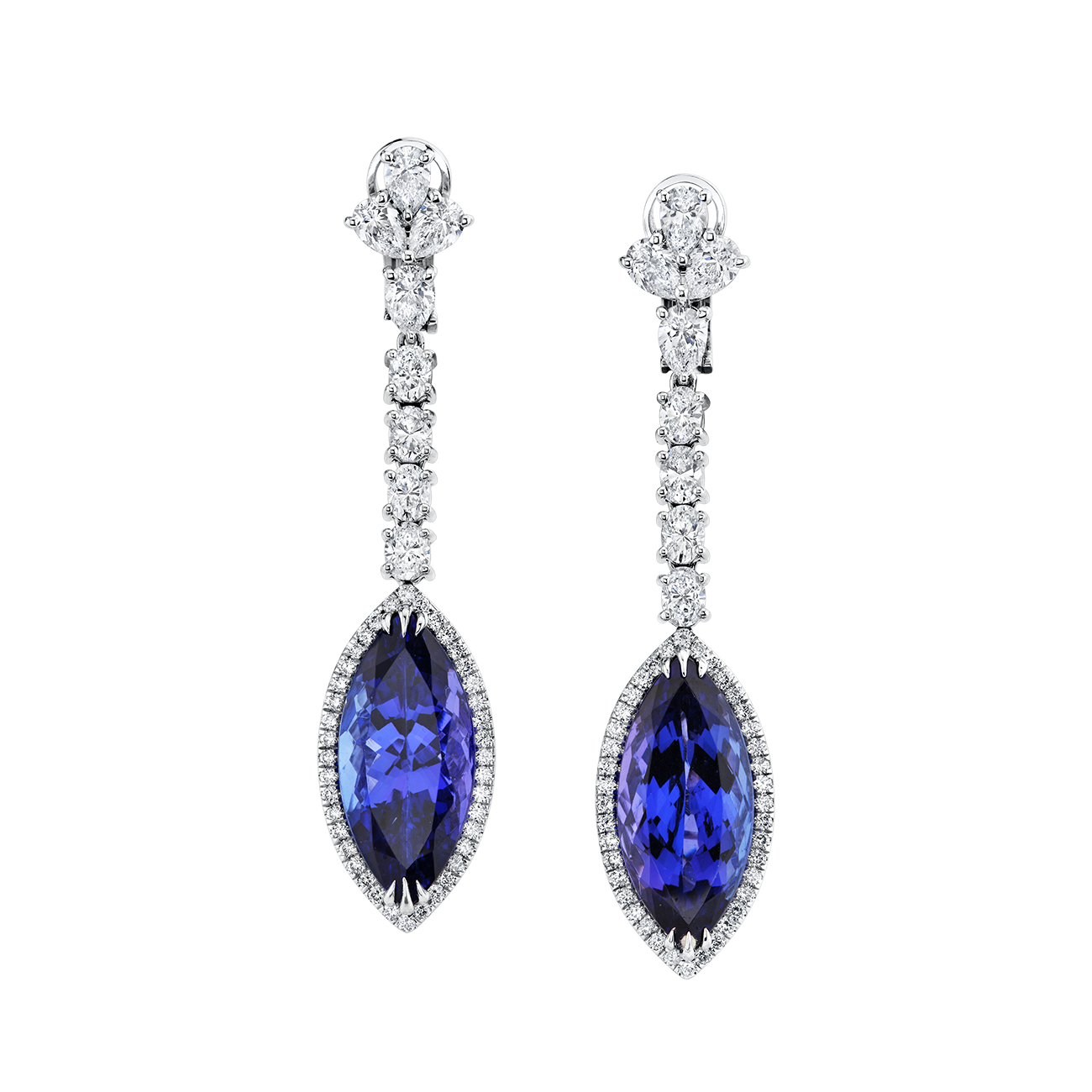 deBoulle High Jewelry Tanzanite Drop Earrings