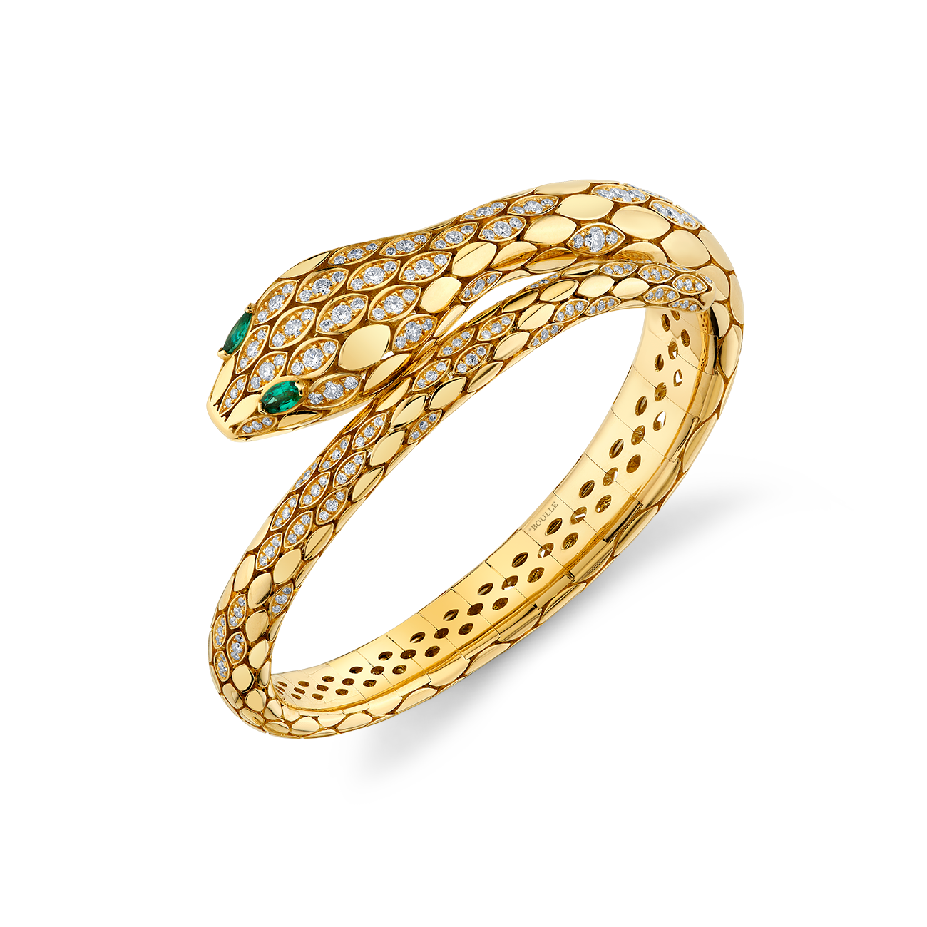 deBoulle Collection Serpent Open Cuff in Yellow Gold