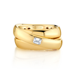 deBoulle Collection Wide Crossover Ring in Yellow Gold