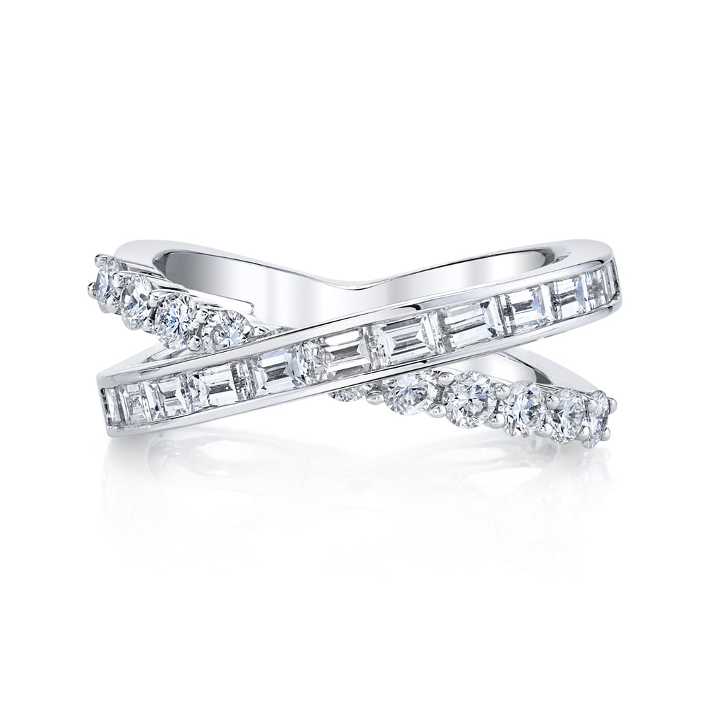 deBoulle Collection Overlapping Ring in White Gold