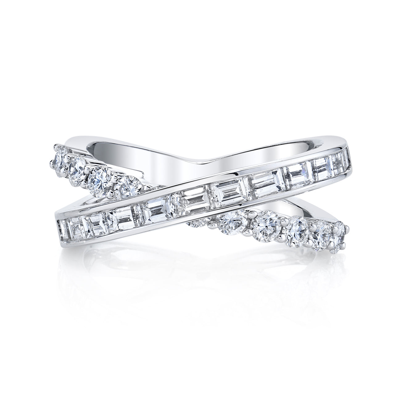 deBoulle Collection Overlapping Ring in White Gold