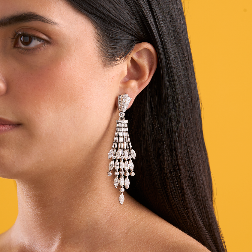 deBoulle High Jewelry Diamond Chandelier Earrings