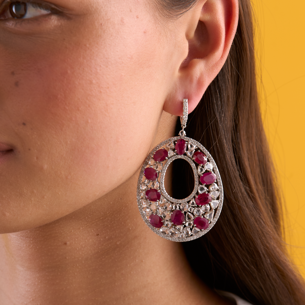 deBoulle High Jewelry Fire and Ice Earrings