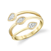 deBoulle Collection Three Stone Bezel Set Bypass Ring