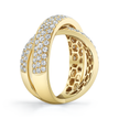 deBoulle Collection Diamond Infinity Crossover Ring in Yellow Gold
