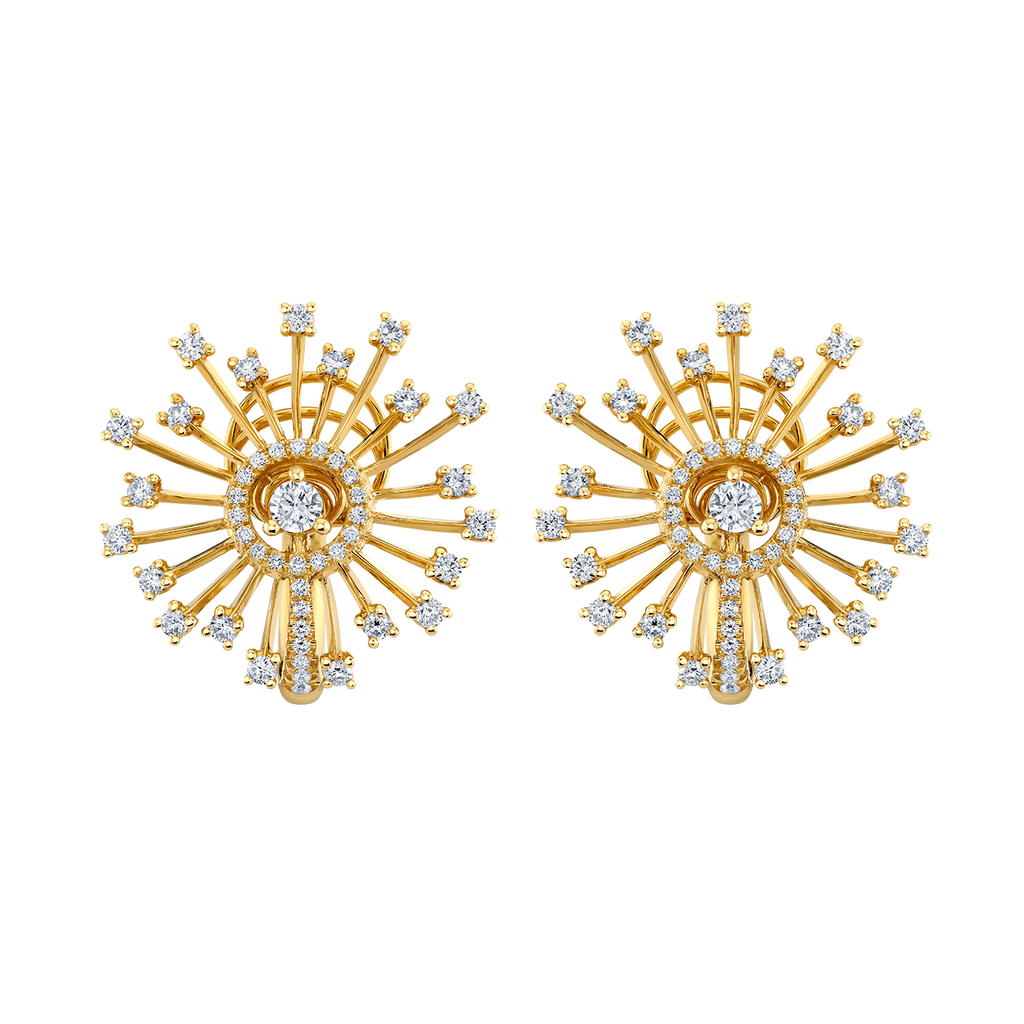 deBoulle Collection Sparkler Earrings in Yellow Gold