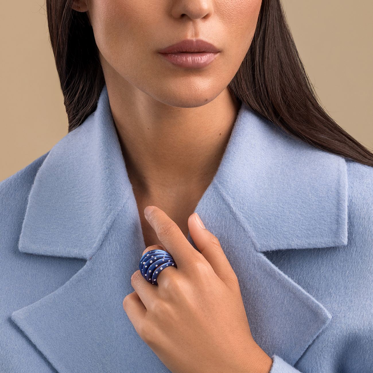 Palma Titanium Starburst Ring