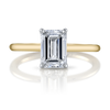 Solitaire Emerald Cut Diamond Engagement Ring