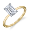 Solitaire Emerald Cut Diamond Engagement Ring