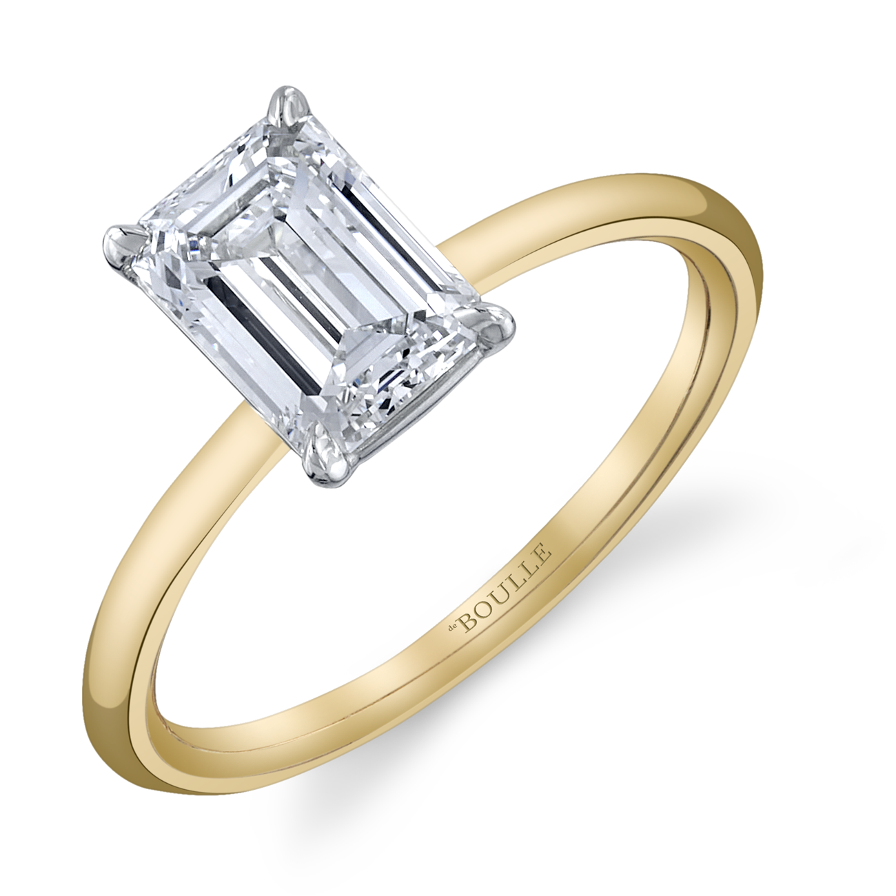 Solitaire Emerald Cut Diamond Engagement Ring