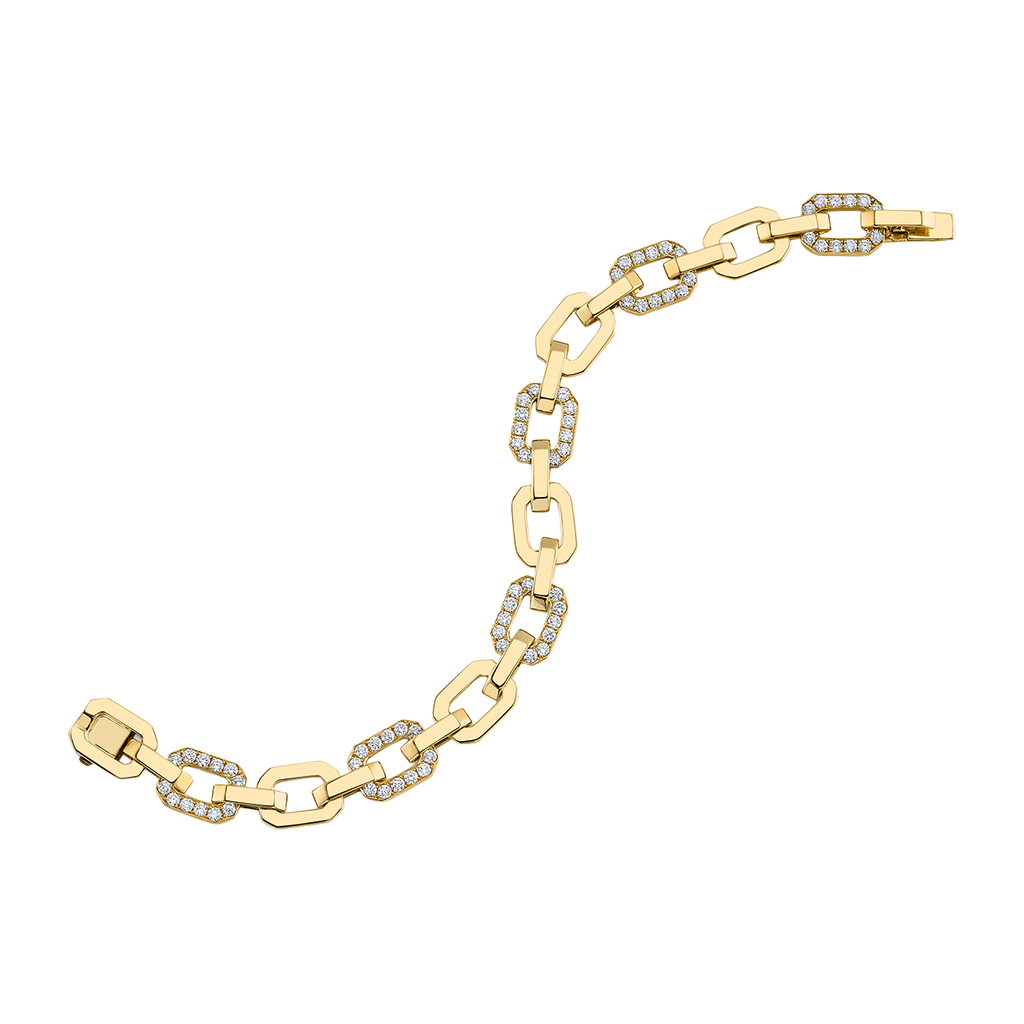 deBoulle Collection Linkedin Bracelet in Yellow Gold