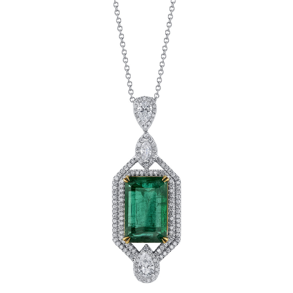 deBoulle High Jewelry Collection Art Deco Emerald Pendant