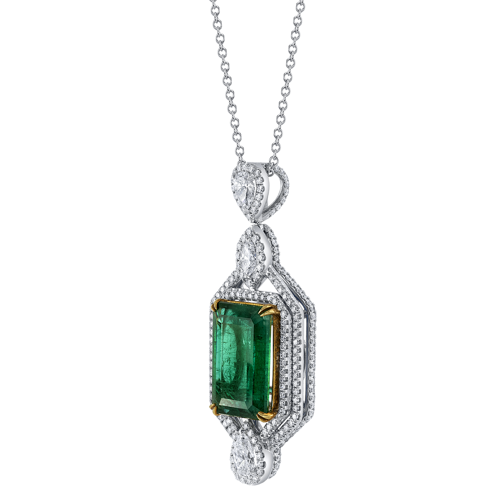 deBoulle High Jewelry Collection Art Deco Emerald Pendant