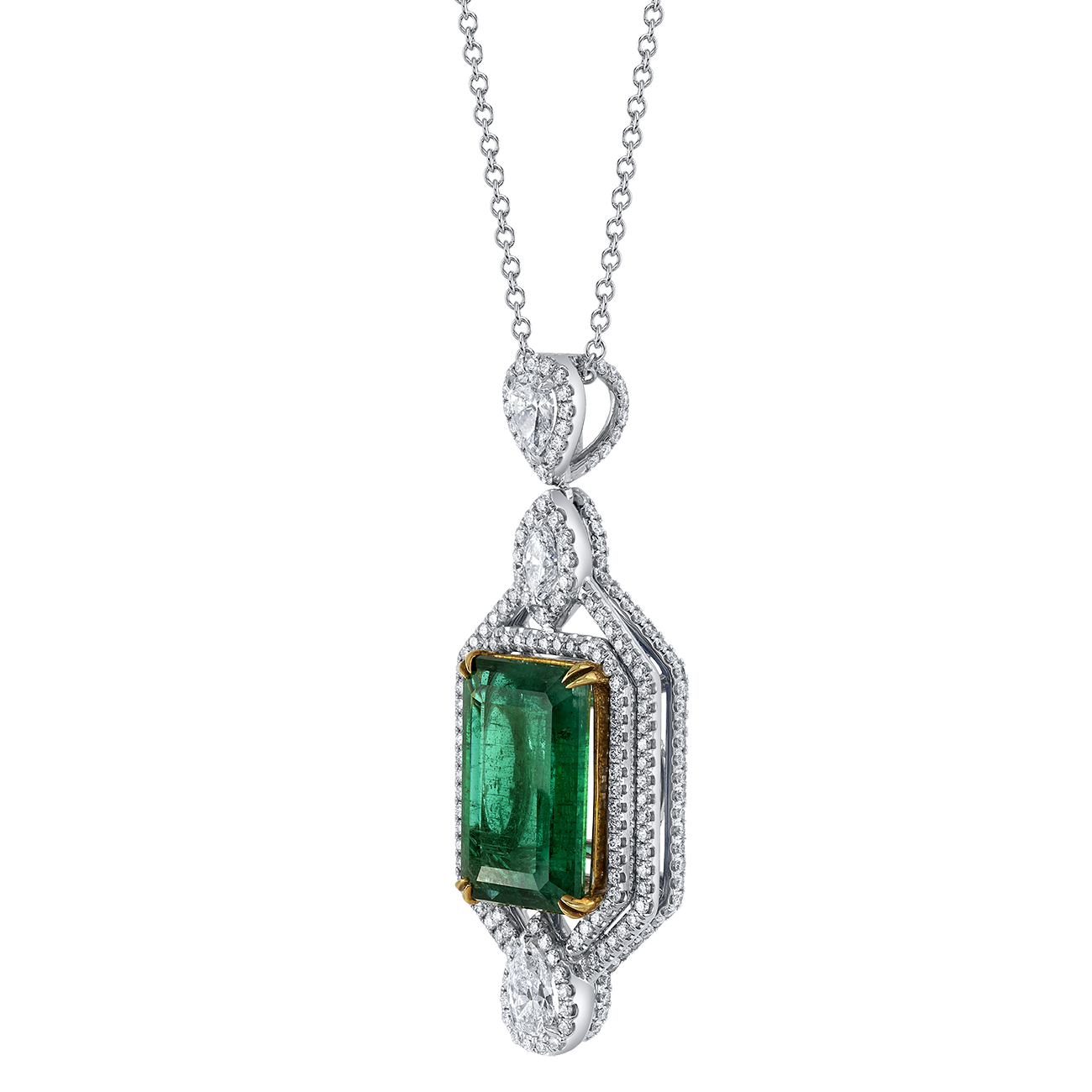 deBoulle High Jewelry Collection Art Deco Emerald Pendant