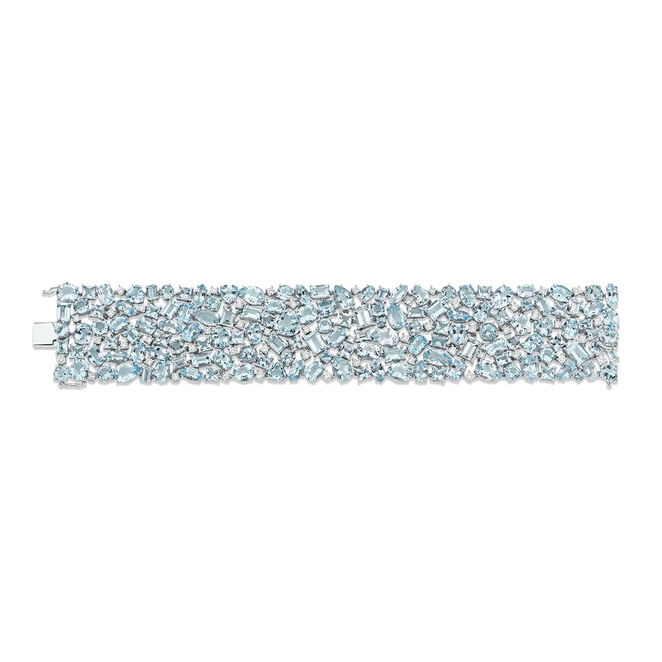 deBoulle Collection Aquamarine and Diamond Bracelet