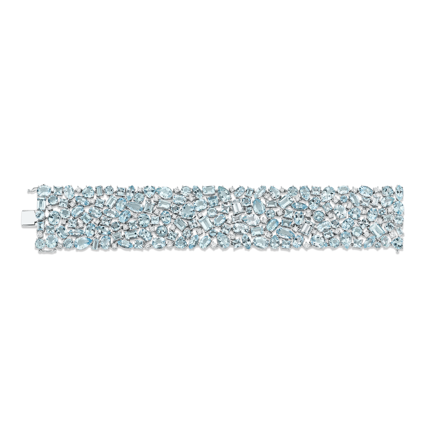 deBoulle Collection Aquamarine and Diamond Bracelet