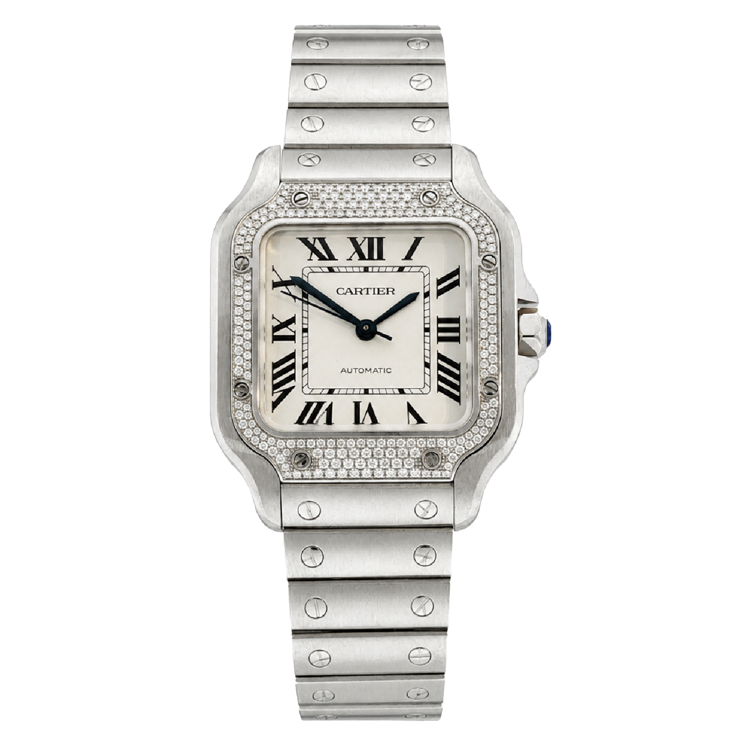 Cartier Santos de Cartier 41.9MM with Diamond Bezel