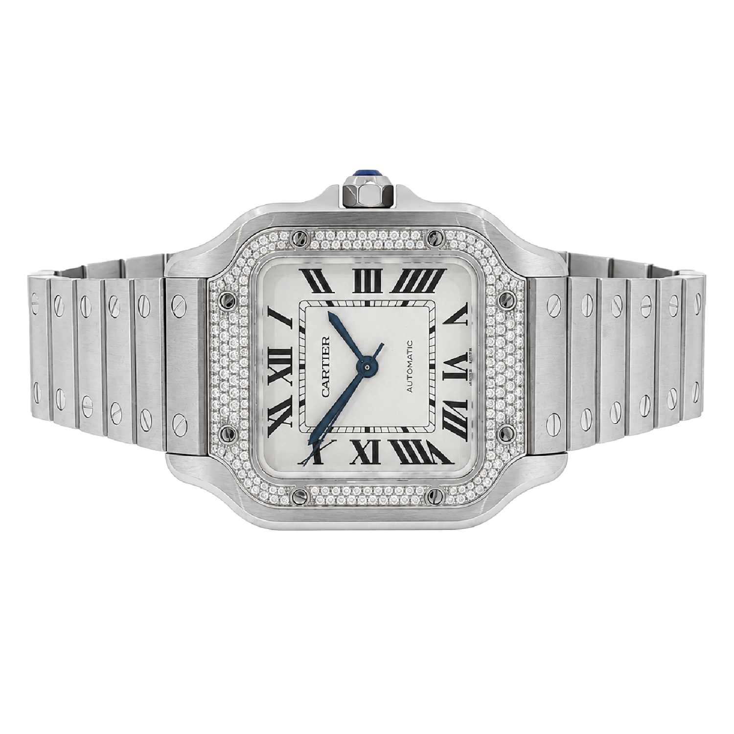 Cartier Santos de Cartier 41.9MM with Diamond Bezel