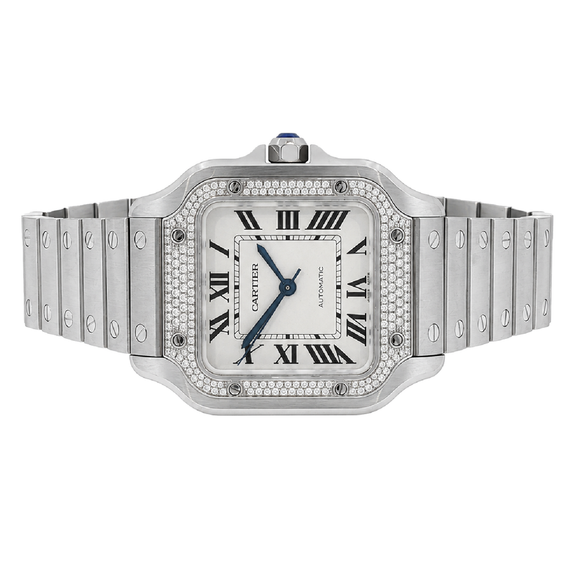 Cartier Santos de Cartier 41.9MM with Diamond Bezel