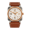 Pre-Owned Bell & Ross BR-03 White Steel & Gold BR03A-WH-STPG/SCA