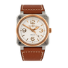 Pre-Owned Bell & Ross BR-03 White Steel & Gold BR03A-WH-STPG/SCA