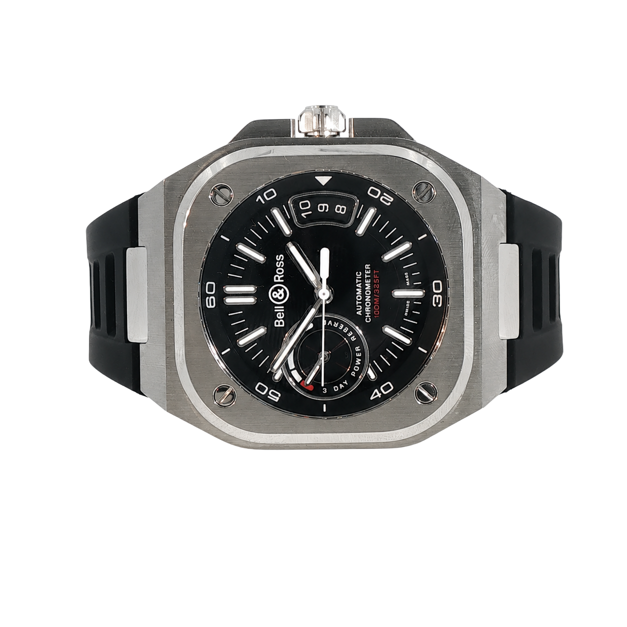 Pre-Owned Bell & Ross Black Steel BRX5R-BL-ST/SRB